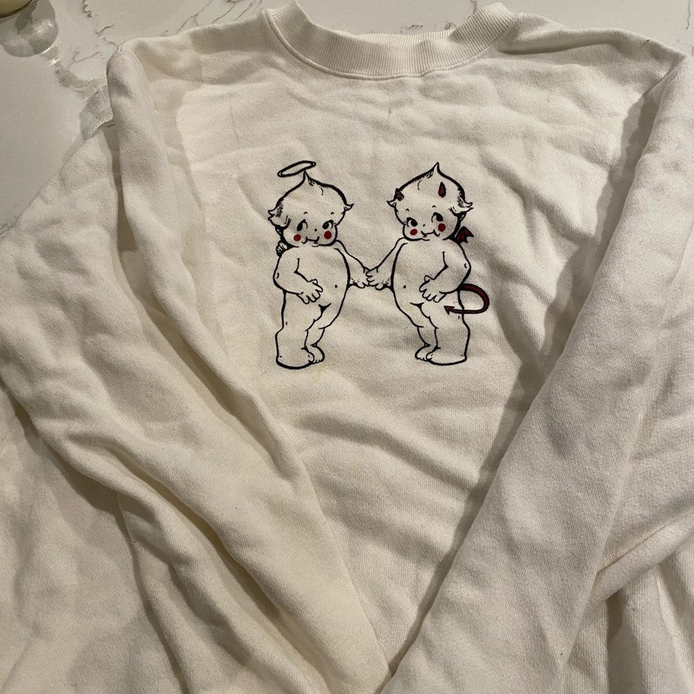 angel and devil baby sweatshirt